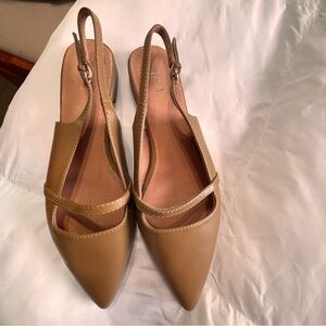 J. Jill Tan Slingback Flats